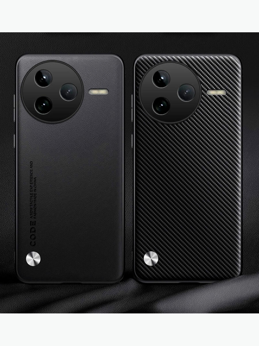 Чехол для Poco F7 Pro с защитой камеры / Поко Ф7 Про, CODE, карбон — фото 1