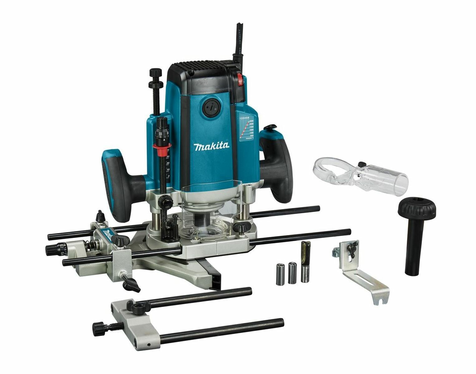 Фрезер Makita RP2303FC02, 2100W, 6-12мм, 70мм, для профессионалов — фото 1