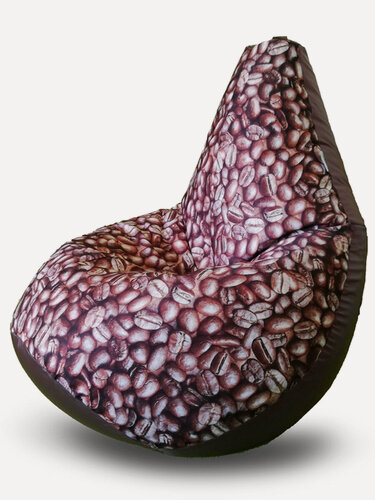 Изображение товара Кресло мешок MyPuff, бескаркасное кресло, пуфик мешок, размер 3XL, мебельный хлопок и оксфорд, Дон кофе
