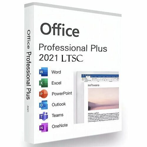Лицензионный ключ Microsoft Office 2021 Pro plus LTSC, для 1 устройства, 64-разрядная ОС