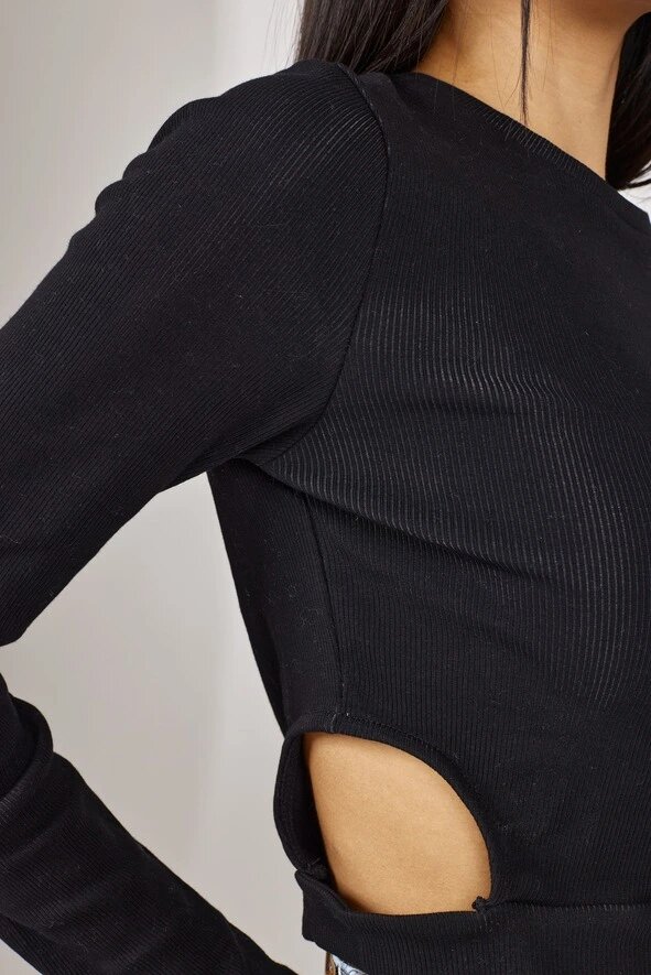 Лонгслив Selfie, размер S, , черный — фото 1