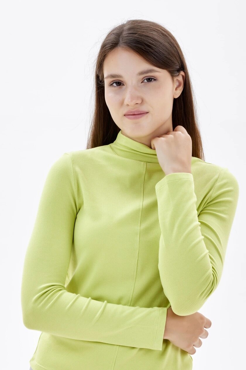 Лонгслив Selfie, размер L, , лайм — фото 1