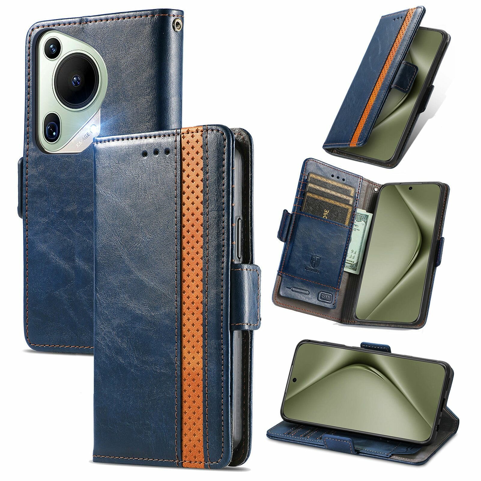 Чехол книжка для Huawei Pura 70 Pro кожаный кошелек флипом чехол для телефона