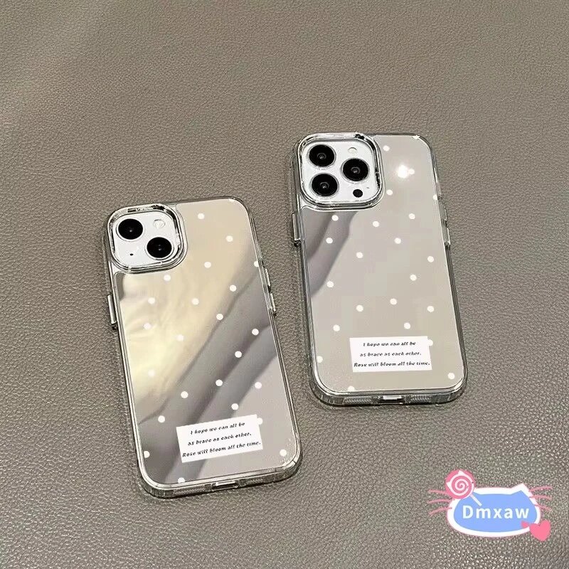 Изображение Для Xiaomi 14T Pro 14 13T 12T 12S 13 Ultra 12 Mi 11 11T Pro Lite 12X Civi 3 2 Чехол для телефона в корейском стиле с зеркальными точками Мягкий чехол, Mirror L1121, Xiaomi 14T