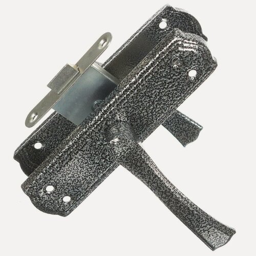 Изображение товара Ручка дверная на планке Avers ЗЩ1-2-6 серебро, сталь, комплект 2 шт, без замка