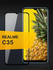 Защитное стекло для Realme C35 с черной рамкой / Реалми С35