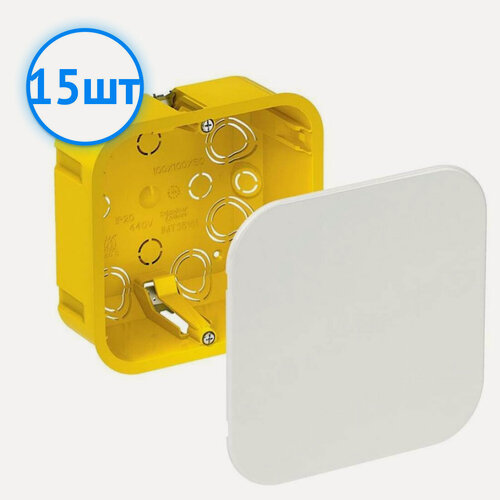 Изображение товара Коробка распределительная Systeme Electric 100x100x50 квадратная для полых стен IP20 IMT35161 (комплект из 15 шт.)