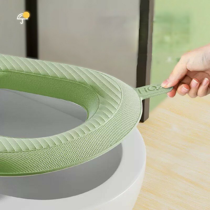 Картинки Чехол для унитаза "Зеленый", водонепроницаемый, мягкий, универсальный, стираемый