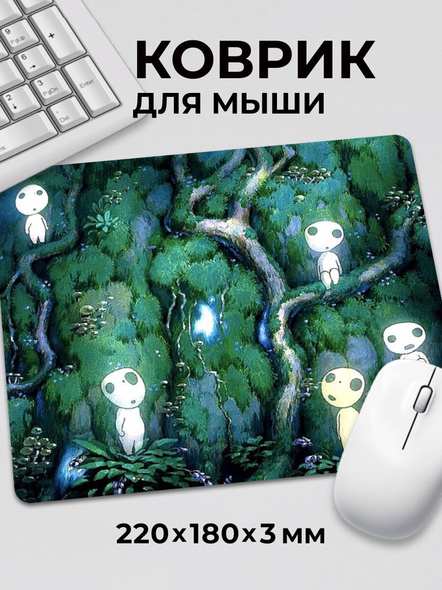 Коврик для мышки Аниме Миядзаки Принцесса Мононоке Духи леса