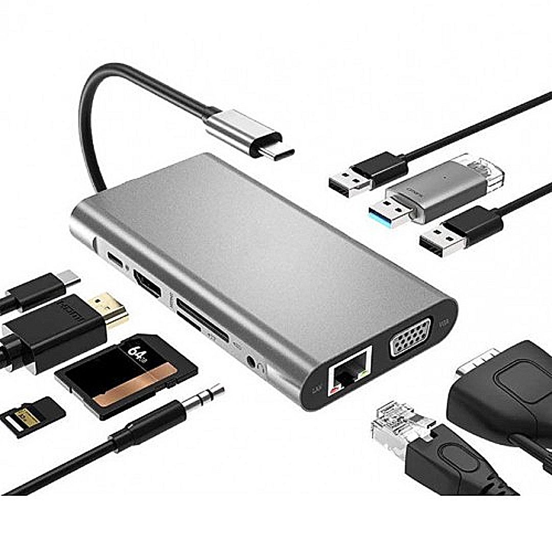 Док станция USB-C 10 в 1