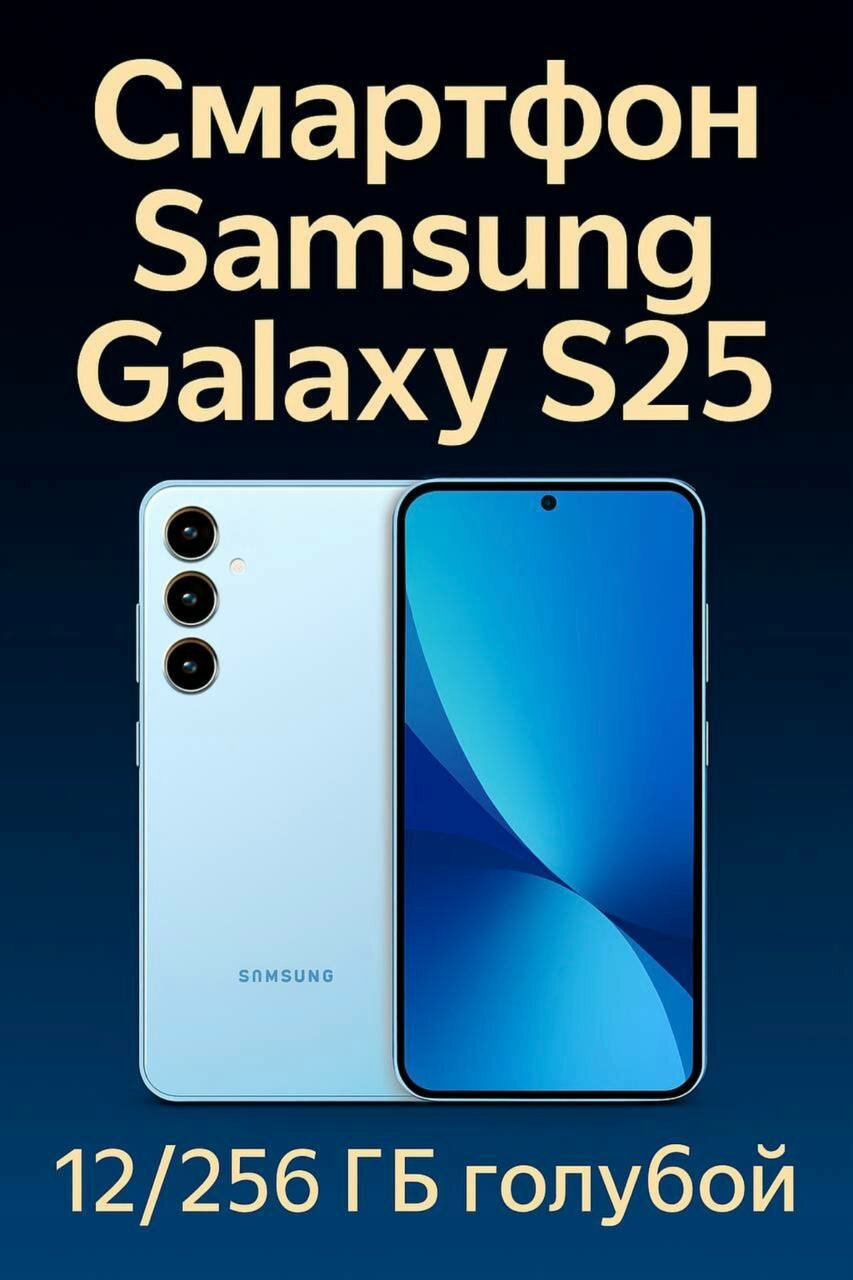 Смартфон Samsung Galaxy S25 12/256, Голубой, Экран 120 Hz, AMOLED