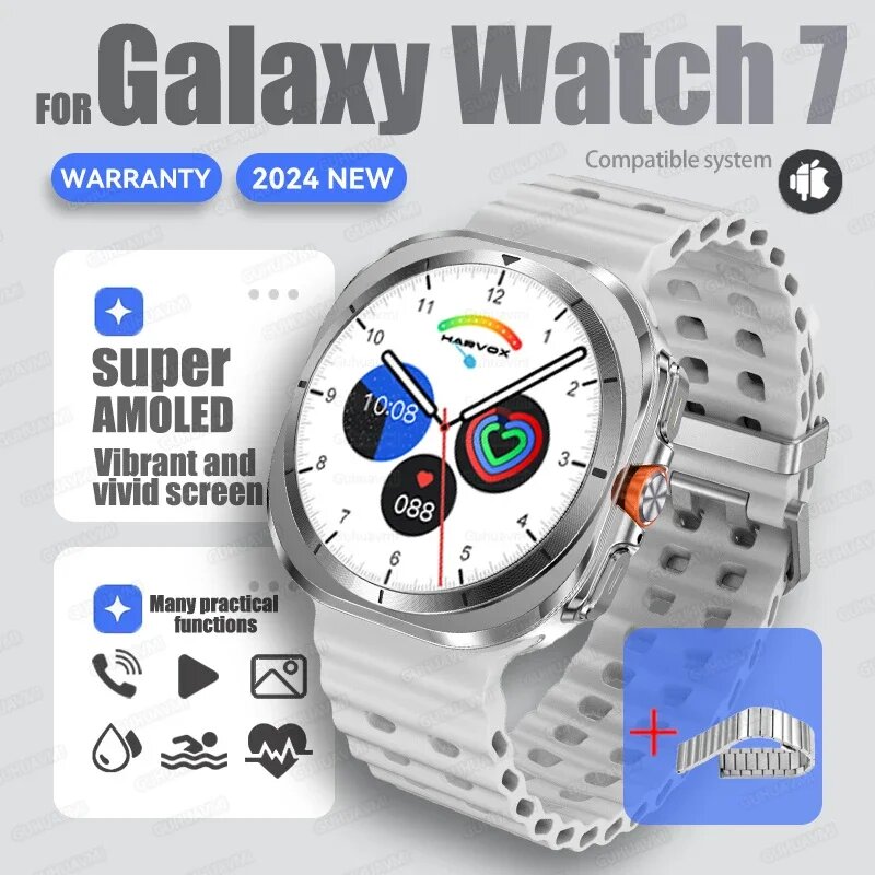 GUHUAVMI Galaxy Watch 7 Ultra мужские смарт-часы sapphire screen 32GB, Silver Steel B, Original packaging