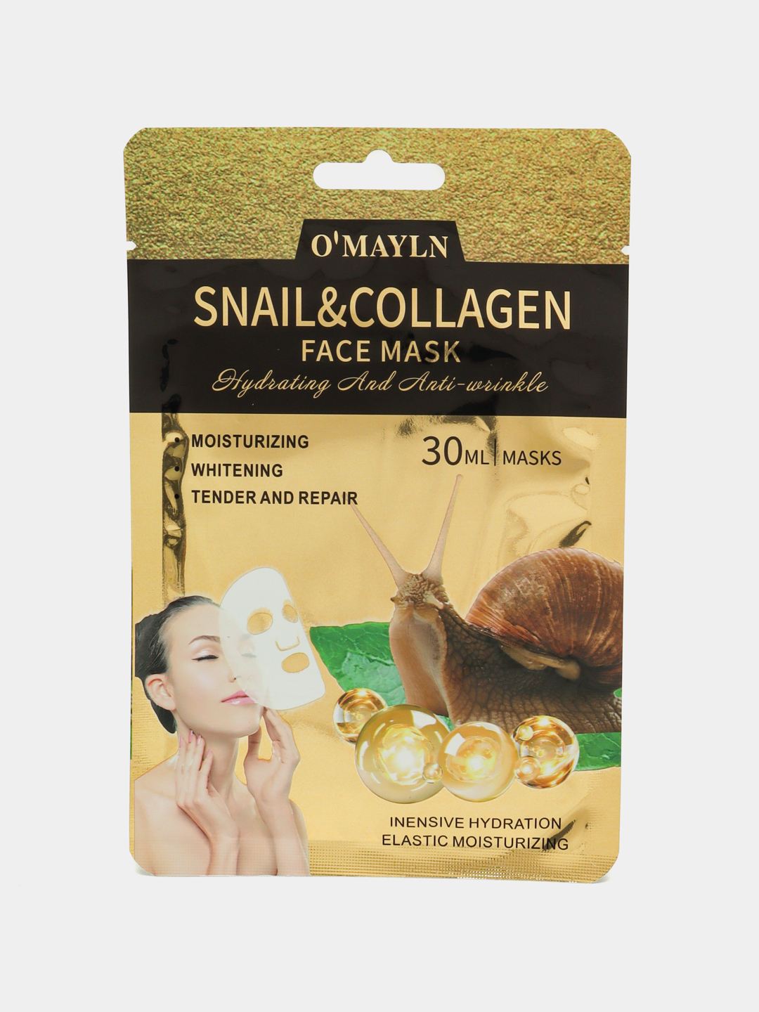 Тканевые маски O'MAYLN "Face Mask", для всех типов волос, 30мл x 1 шт