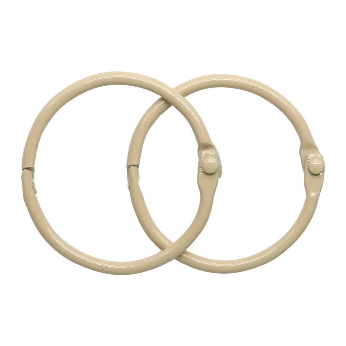 Кольца для альбомов разъемные 35 см 2 шт металл Айрис (молочный)