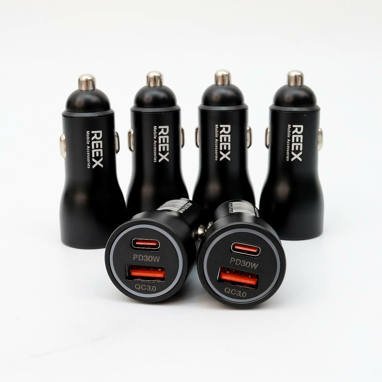 Автомобильное зарядное устройство C202, PD, 2 USB, быстрая зарядка, черный