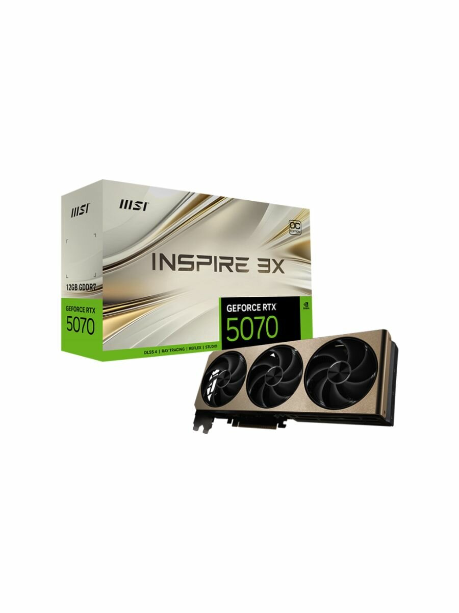 Видеокарта MSI GeForce RTX 5070 12G INSPIRE 3X OC