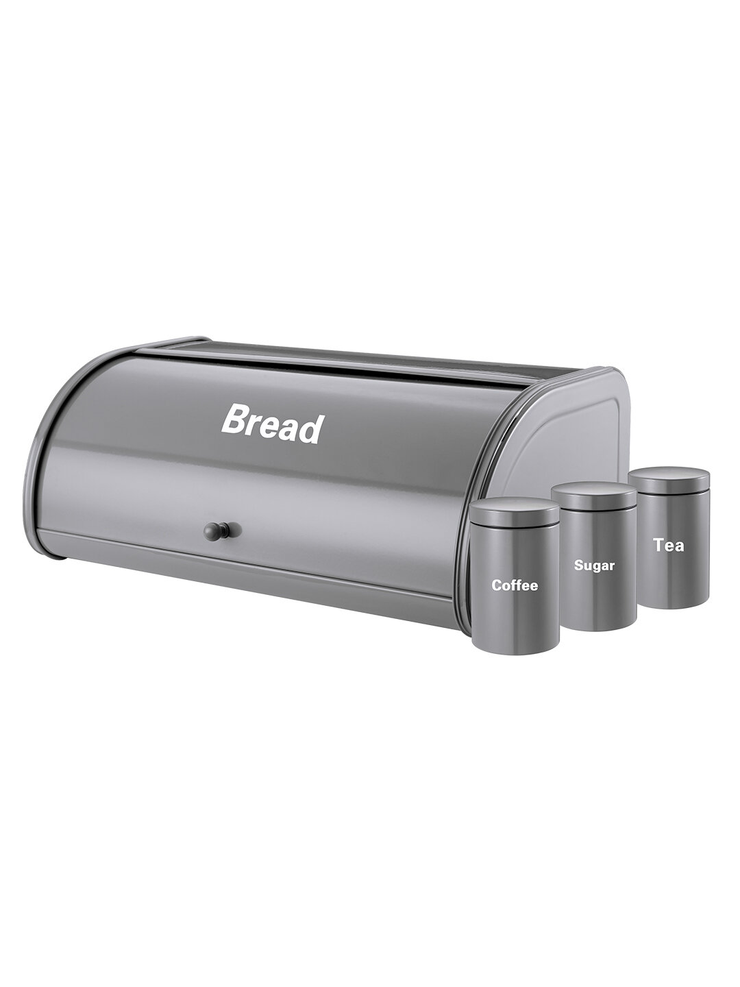 Хлебница HausRoland HR401-4, металлическая, 3 цвета, из нержавеющей стали - Серый