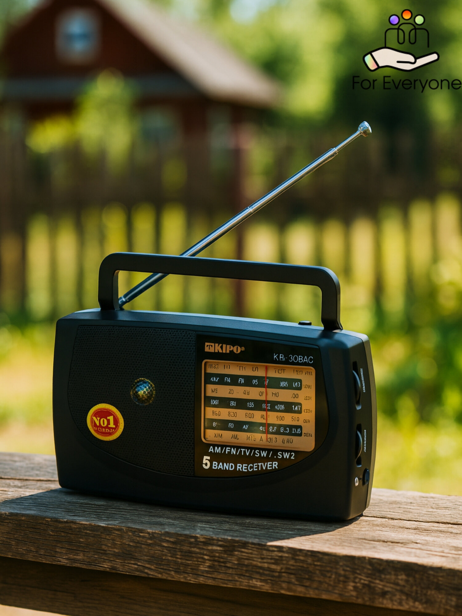 Радиоприемник KIPO KB-308309AC с механической регулировкой от батареек и сети