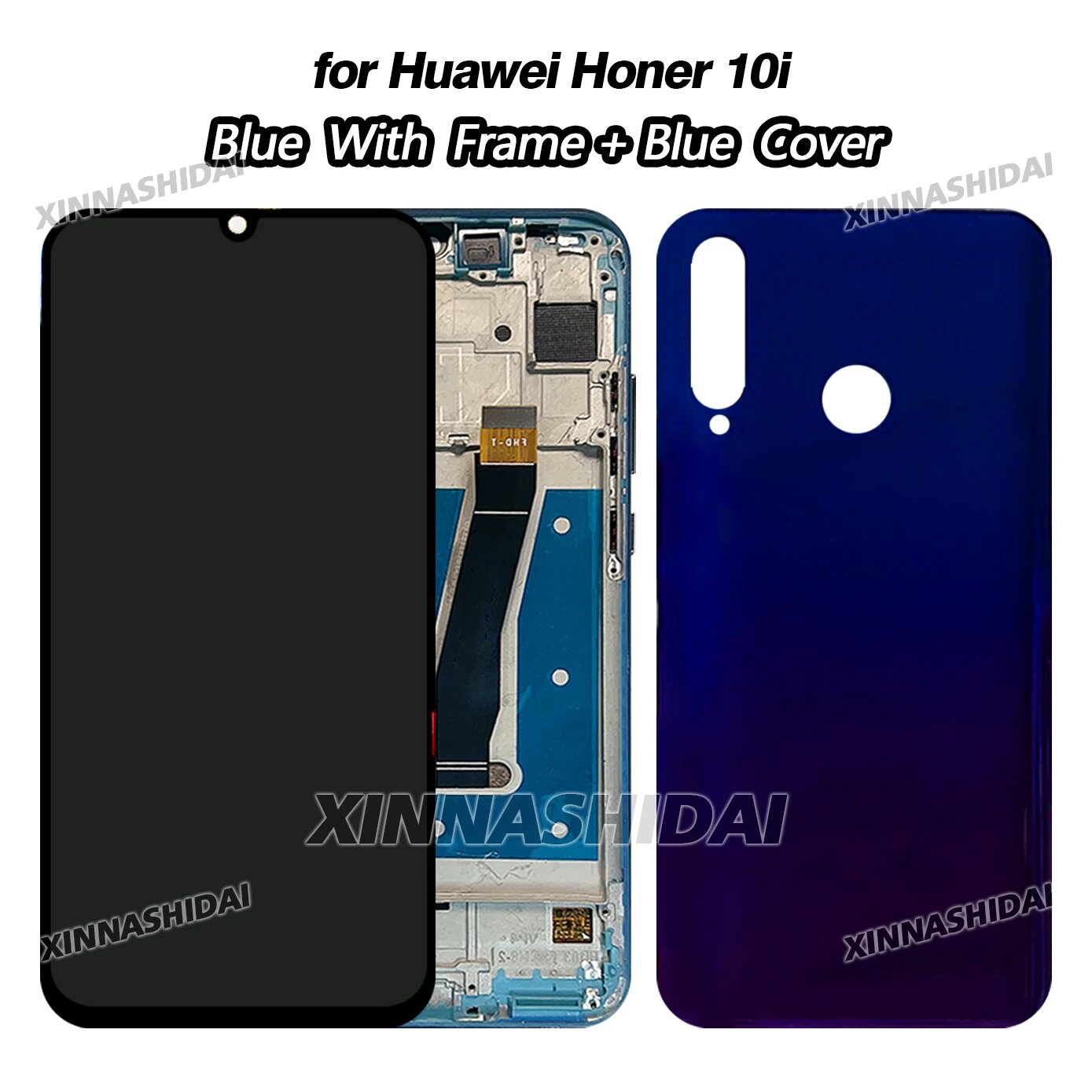 Для Huawei Honor 10i ЖК-дисплей с сенсорным экраном и дигитайзером в сборе с рамкой для Honor 10 lite HRY-LX1 ЖК-дисплей, Blue frame cover