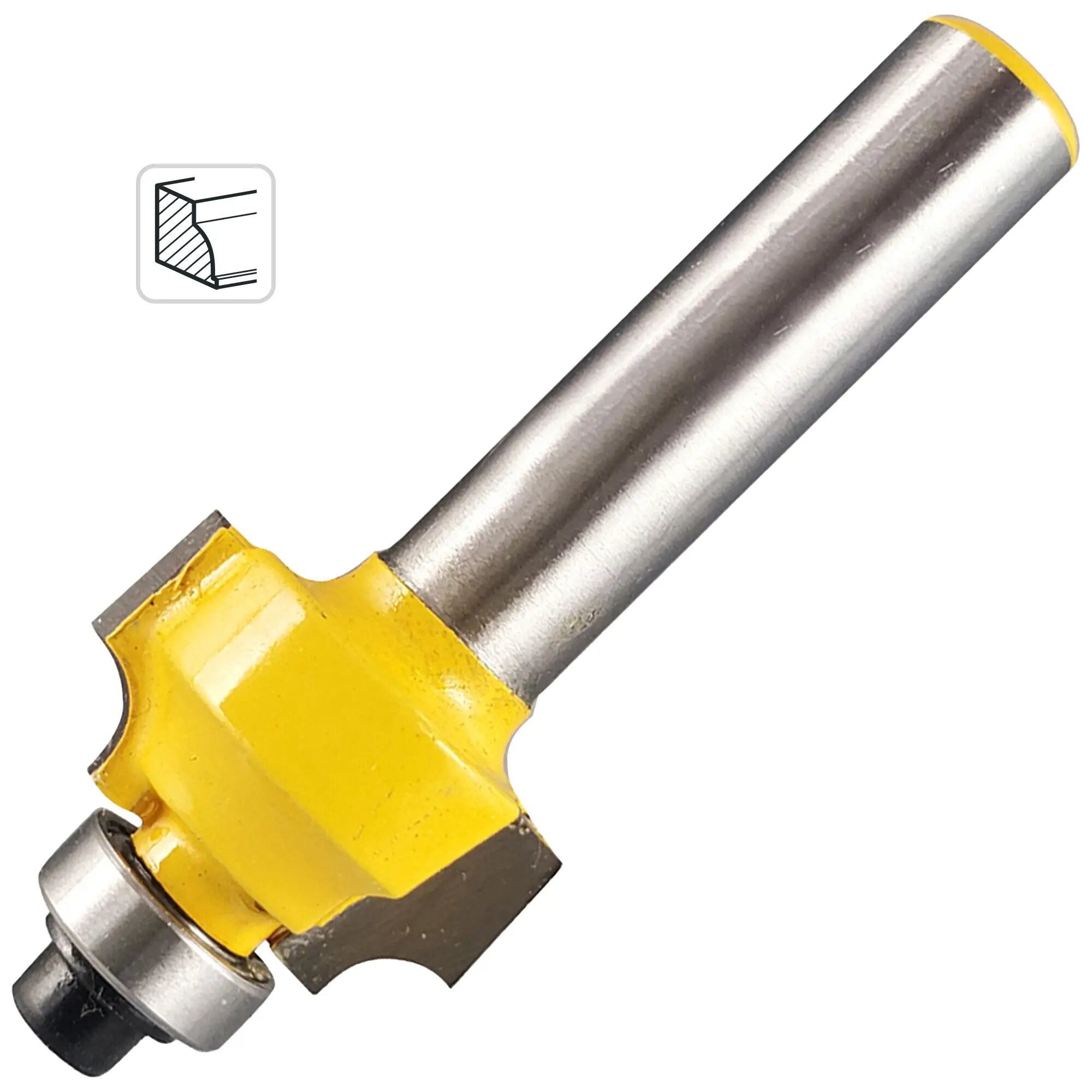 Фреза по дереву кромочная калевочная 553353 19x10 мм подшипник 9.5 мм хвостовик 8 мм