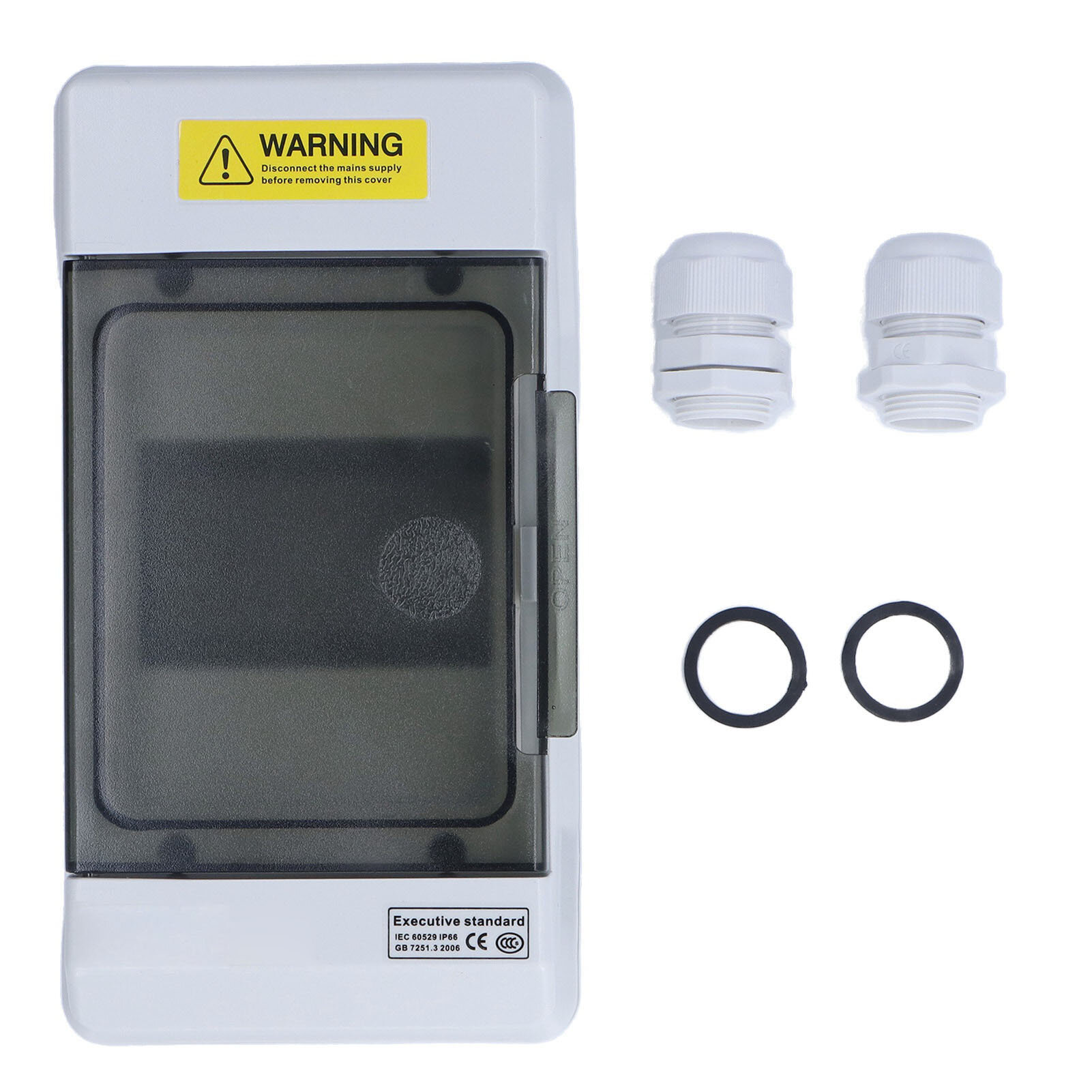 Водонепроницаемый распределительный ящик 4-х канальный из ABS+PC IP66 205x105x100 мм для наружного монтажа