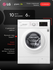 Узкая стиральная машина LG F2J3NS0W, 6 кг, с функцией пара, 6 вар...