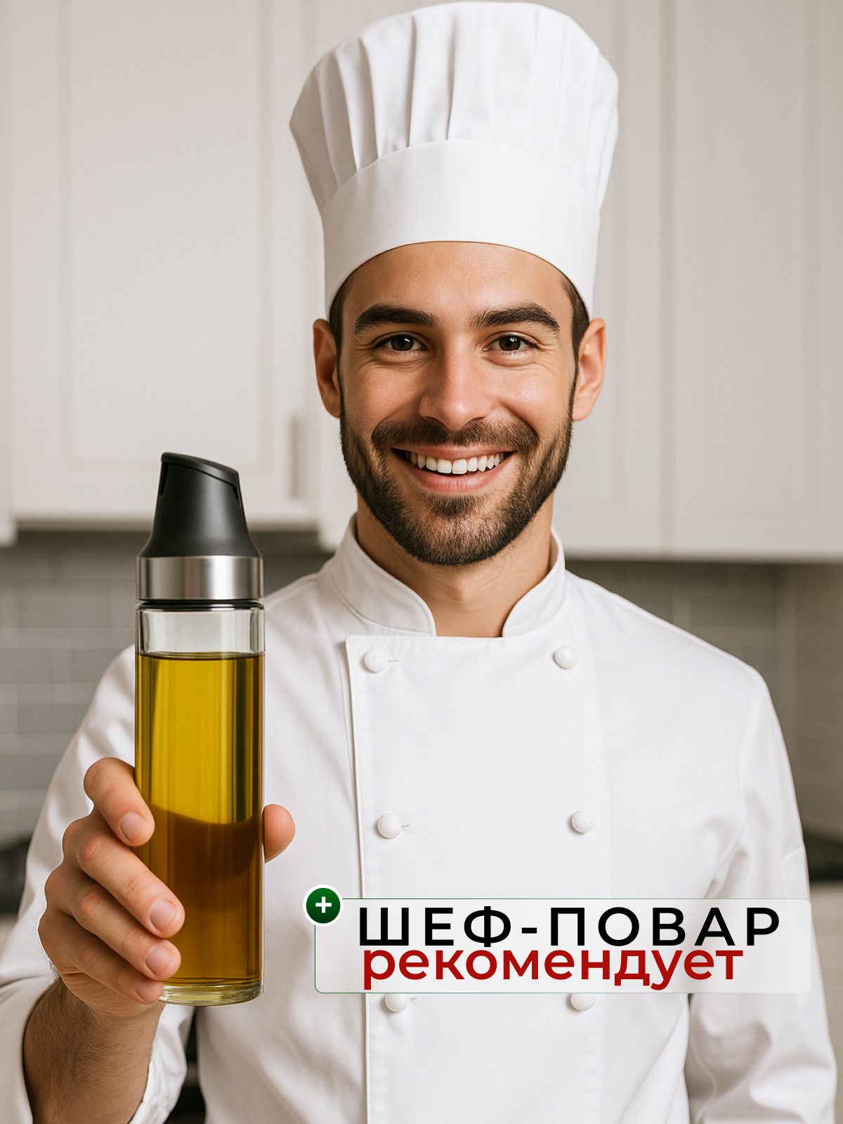 Бутылка для масла с дозатором и автоматическим открыванием, 500 мл. — фото 1
