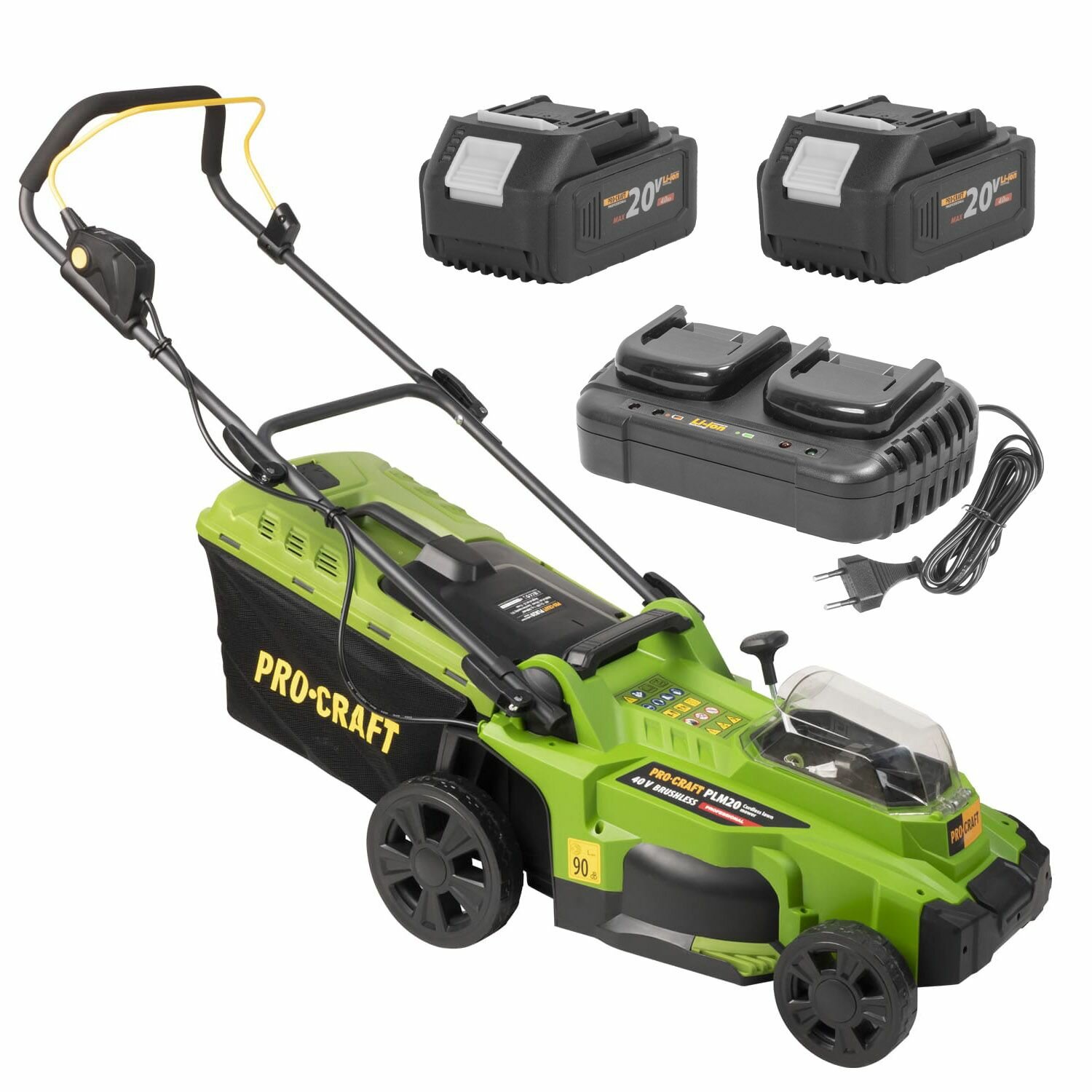 Аккумуляторная газонокосилка Procraft PLM20/2 Brushless Motor (2АКБ)