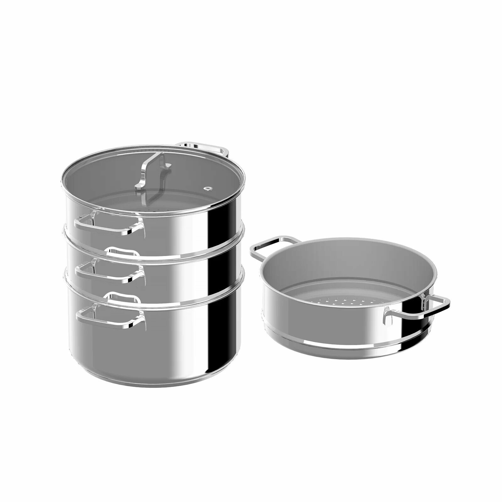 Пароварка BergHOFF DiNA Helix, 5 программ, металл, нержавеющая сталь — фото 1