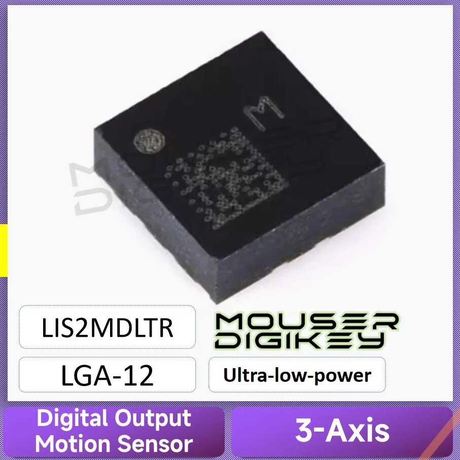 20 шт. LIS2MDLTR LGA-12 MEMS цифровой выходной датчик движения Высокопроизводительный 3-осевой акселерометр со сверхнизким энергопотреблением, 10Pcs LIS2MDLTR