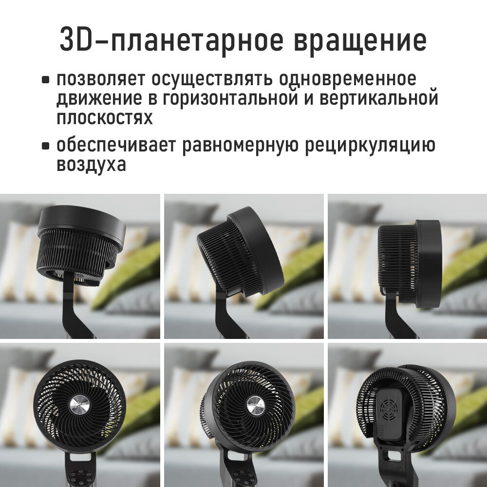 Напольный вентилятор STINGRAY ST-FN4140B черный — фото 1