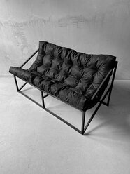 Диван Слэш + черный оксфорд для дома, для офиса, для дачи, для сада, на улицу , с подушкой