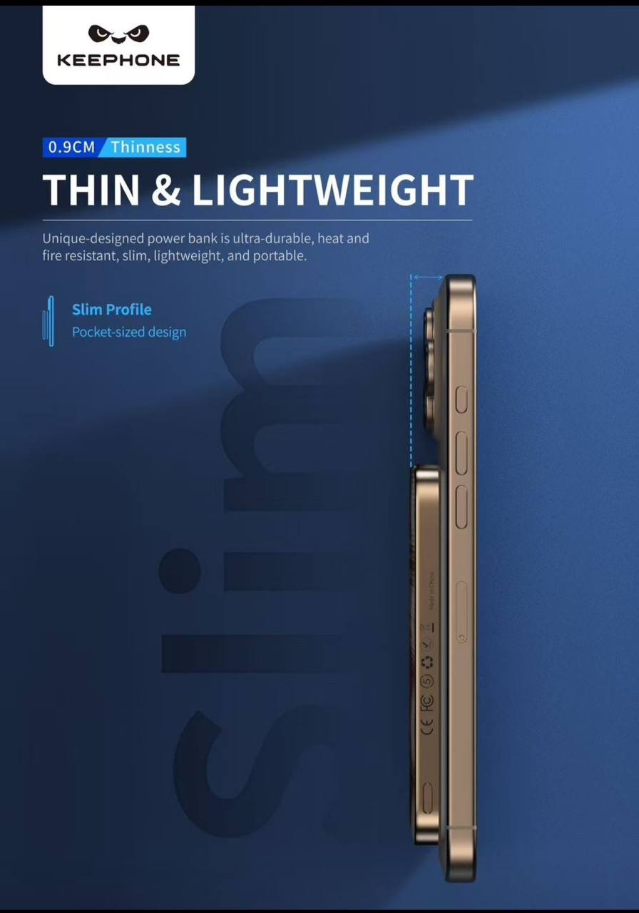 Внешний Magsafe аккумулятор Keephone Brendy, цвет "Moonrise", 5000 mAh — фото 1