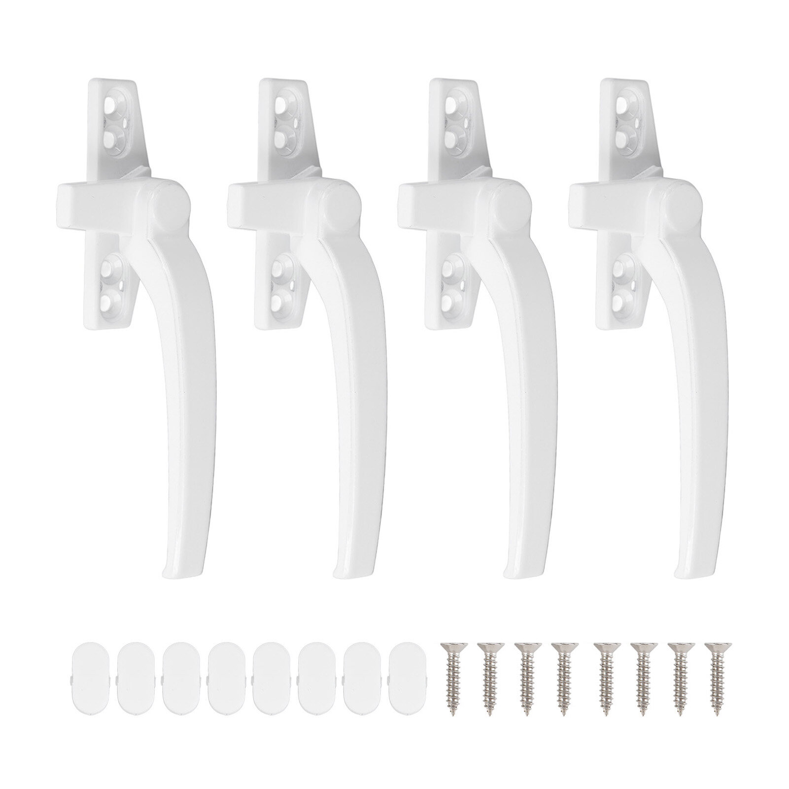 Оконная ручка из алюминиевого сплава для плоской открытой внешней нажимной створки фурнитура для замка безопасности белый цвет