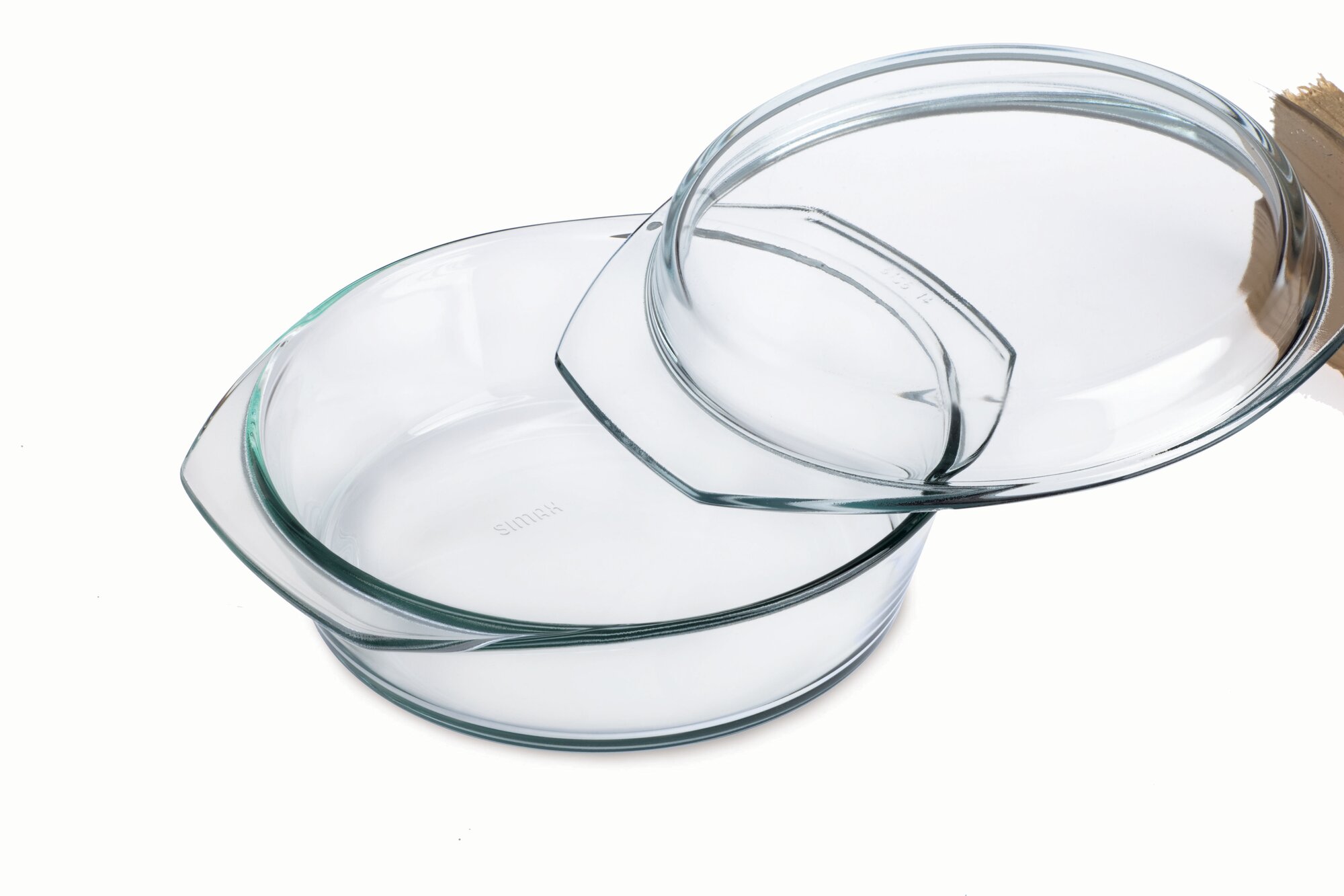 Форма для запекания с крышкой 2,0+0,9л; (арт.6026/6036), термостойкое стекло, Simax/ СИС055