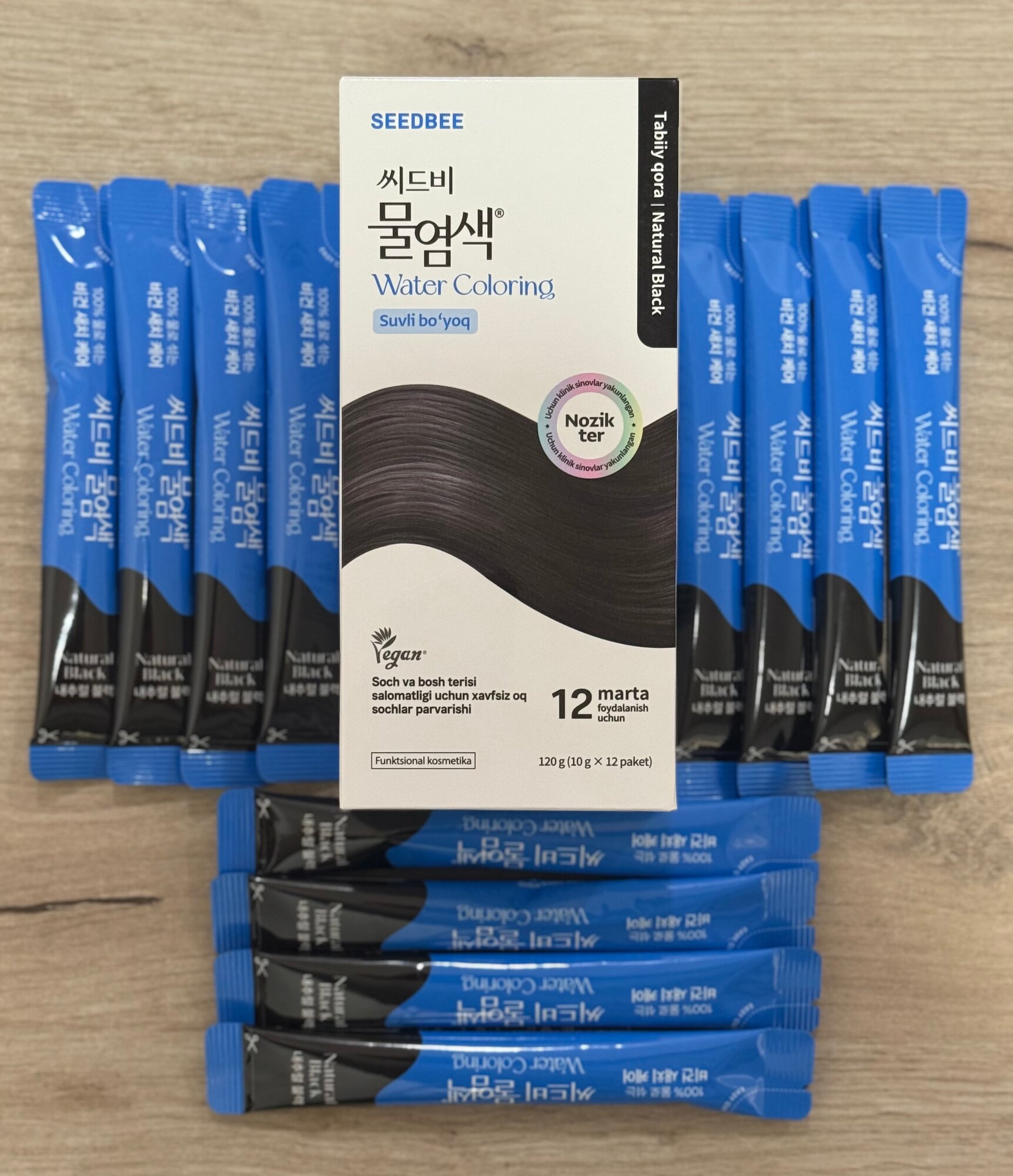 Краска для волос SEEDBEE "Water Coloring", без аммиака, 100% из растений — фото 1