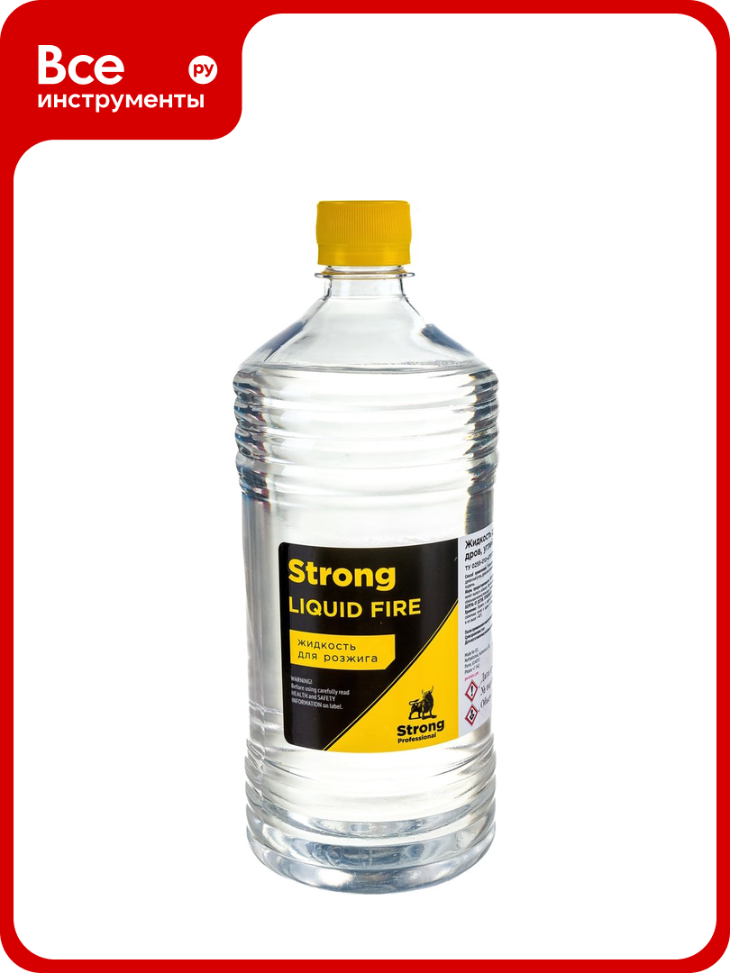 Жидкость для розжига нефтехимик STRONG LIQUID FIRE 1л STRLF1000