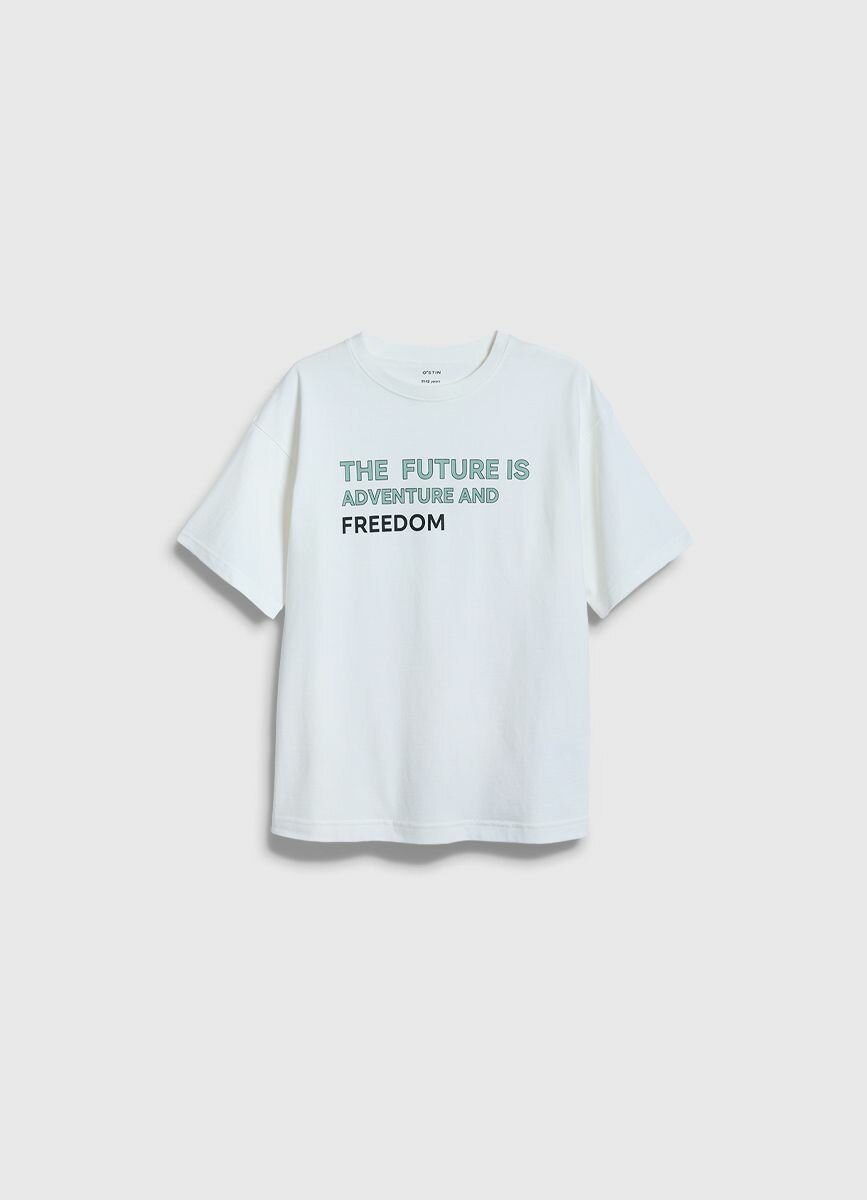 Футболка O'STIN размер 146 слоновая кость