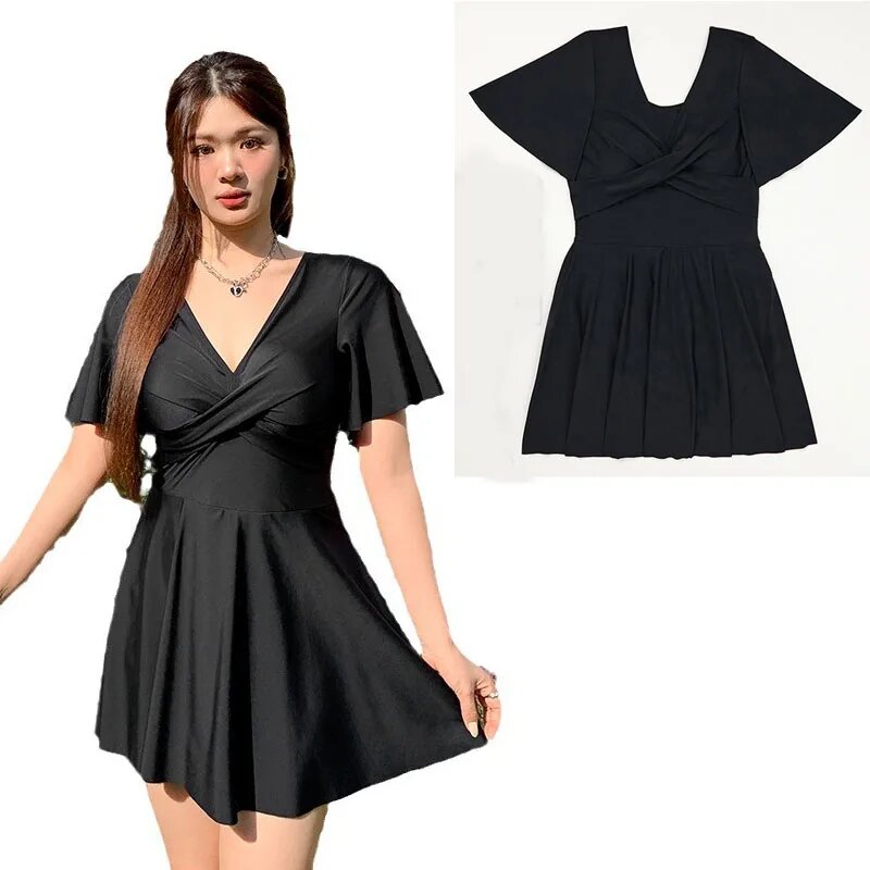 Женский рашгард купальник Bswemek Черный L 2405C