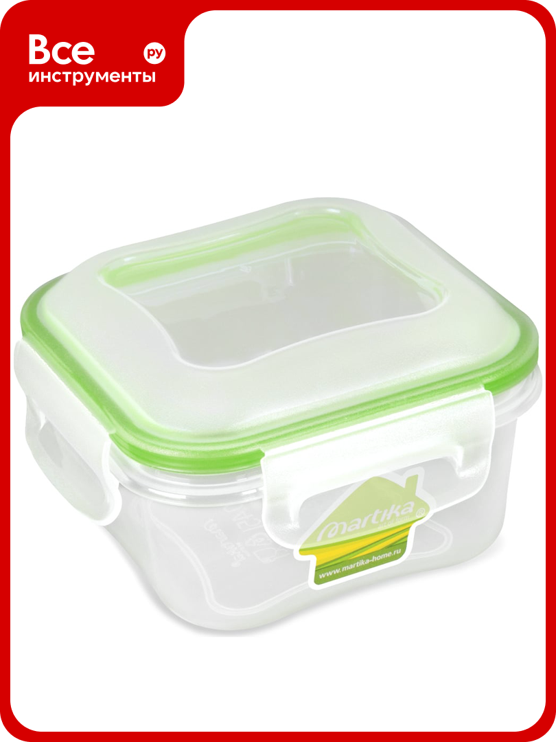 Контейнер Martika герметичный Спессо 045л квадратный С228-01-КОЛ