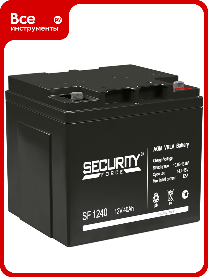 Батарея аккумуляторная Security Force SF 1240