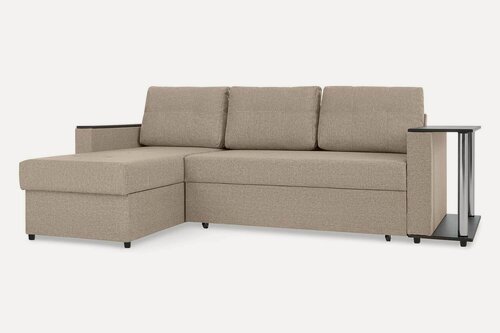 Изображение товара Угловой диван-кровать Hoff Атланта, 241х90,5х155 см, универсальный угол, бежевый