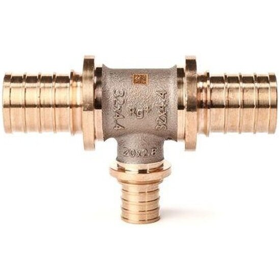 Тройник Rehau RAUTITAN 32 25 32 бронза (RX+) с уменьшенным боковым проходом