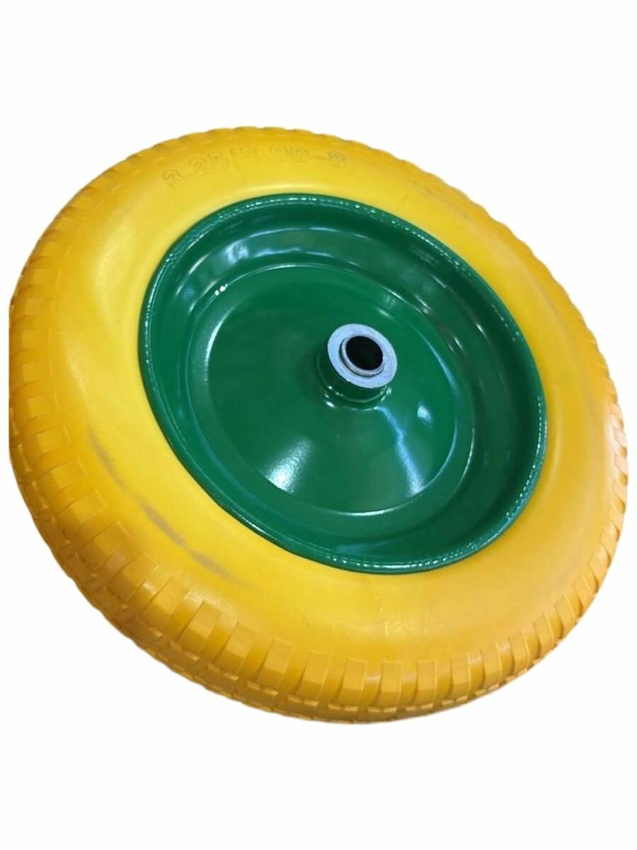 Колесо для тачки тележки садовой строительной PU1301 (витрина) размер 13*325-8 20/80мм диск сварной