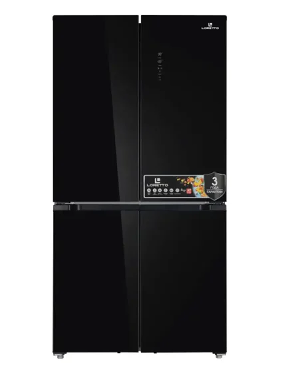 Холодильник Loretto LRF-510 GBL black, 322 литра, No Frost, Inverter, Multi Air Flow, Eco Mode, 3 гарантия
