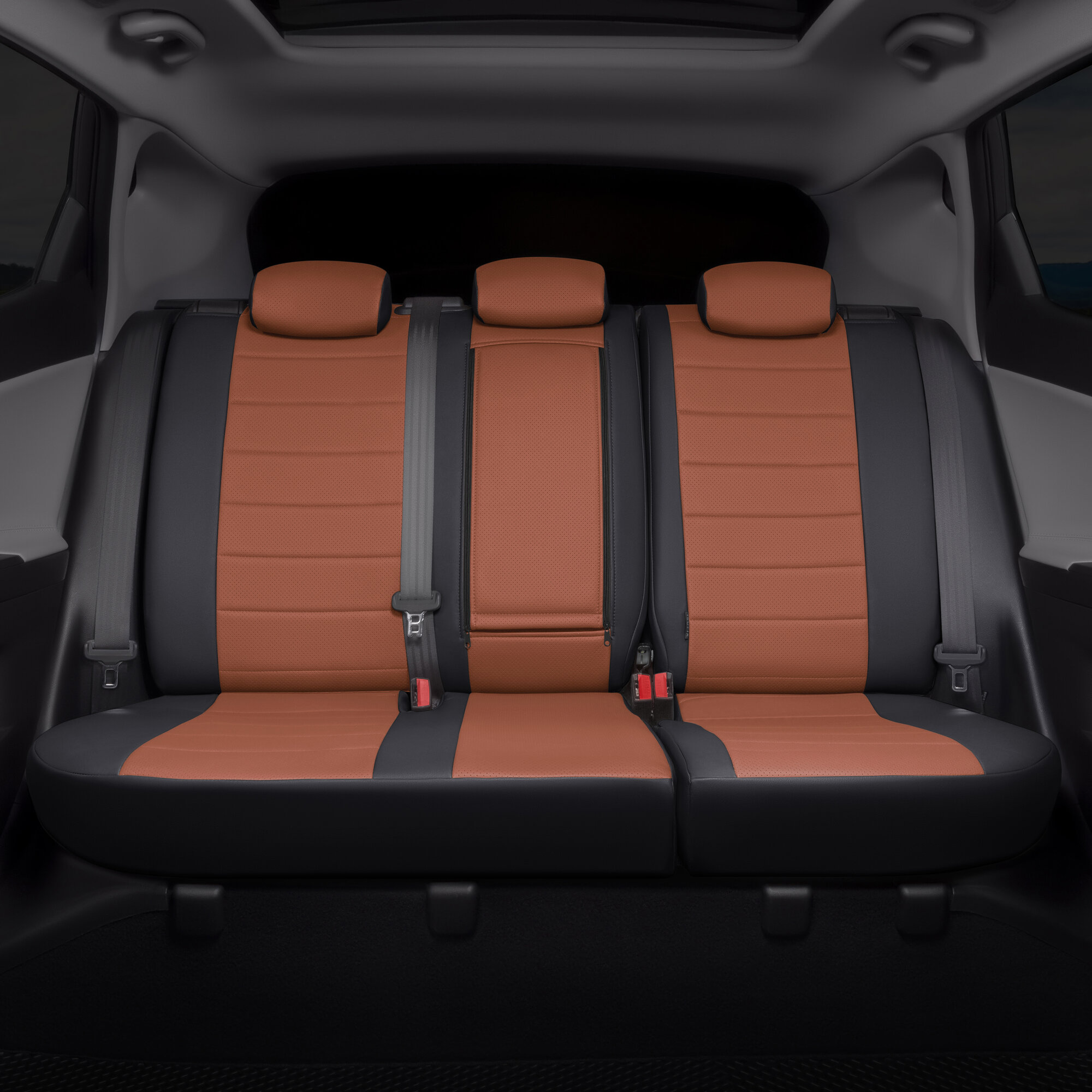 Комплект авточехлов "Автопилот" Экокожа BMW X1 (E84) с 09-15г. Черный + Коричневый — фото 1