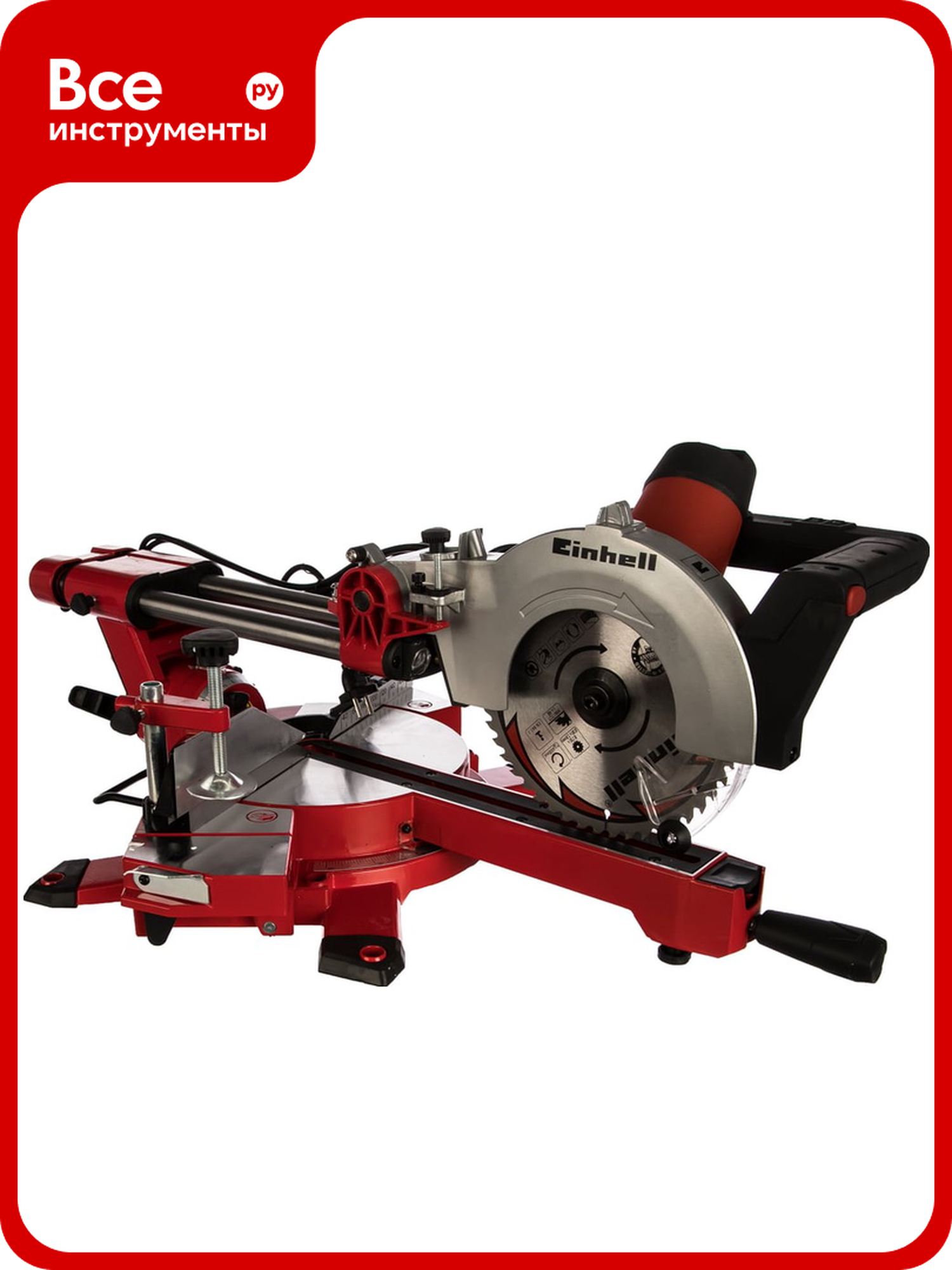 Торцовочная пила Einhell TE-SM 2131 Dual, 1600Вт, 210мм, с подсветкой, пылеотвод