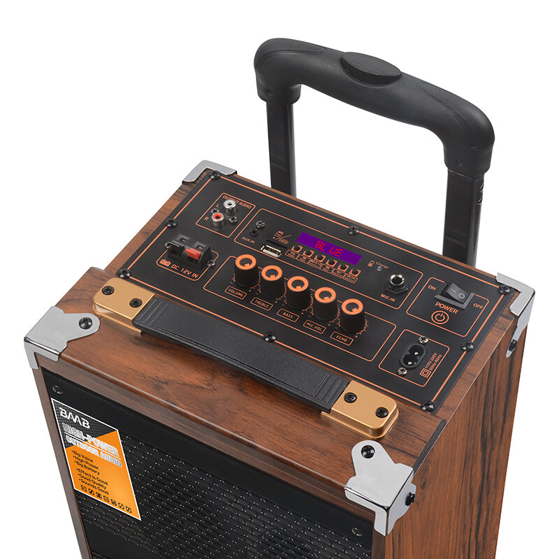 Портативная колонка B-Q12 караоке Bluetooth с микрофоном и пультом, беспроводная — фото 1