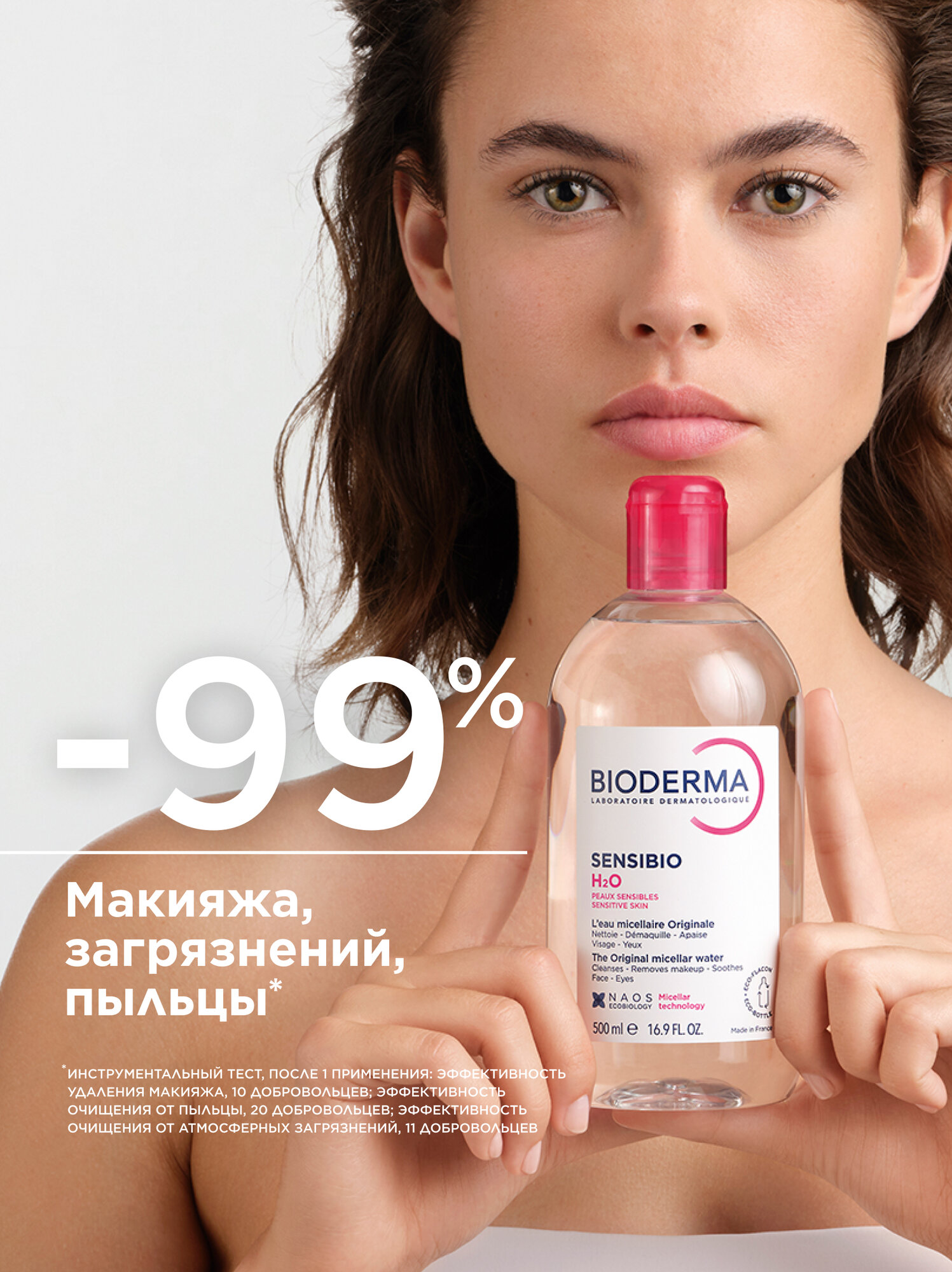 BIODERMA Sensibio H2O Мицеллярная вода для очищения нормальной и чувствительной кожи лица, 250 мл — фото 1