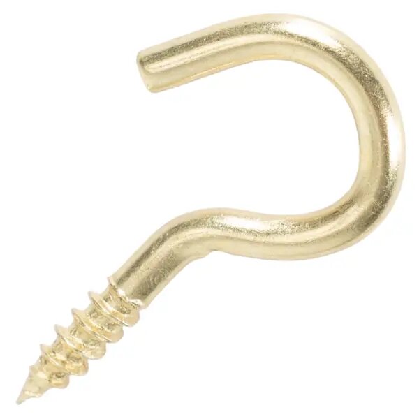 Шуруп-крюк 3x10 мм сталь 15 шт. цвет золото